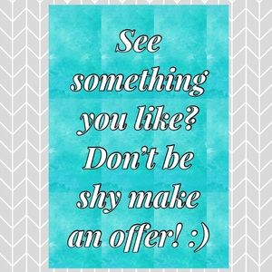 Make an offer! Lower shipping fees when you offer!
